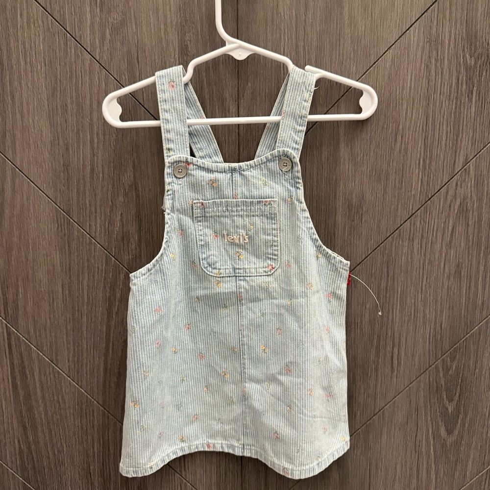 Levi's Kids Skirtall in Light Blue with Pastel Floral Accents